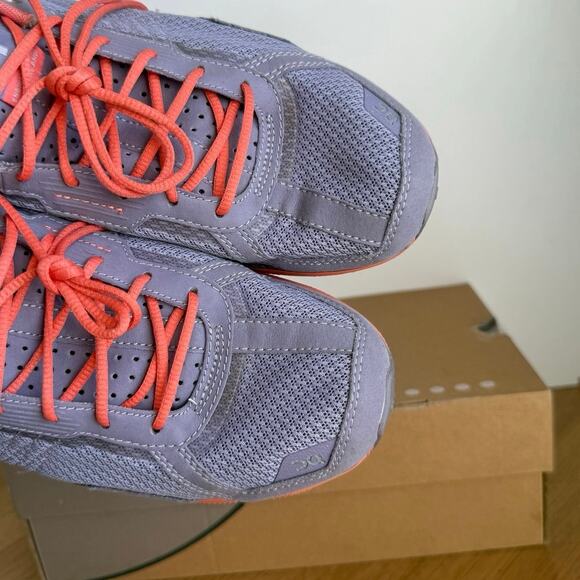 On Cloud Cloudtec Grey/Orange Women Running Sneakers - SZ 8.5 - Picture 7 of 12